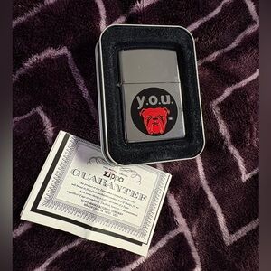Vintage Red Dog Y.O.U. Zippo Lighter
